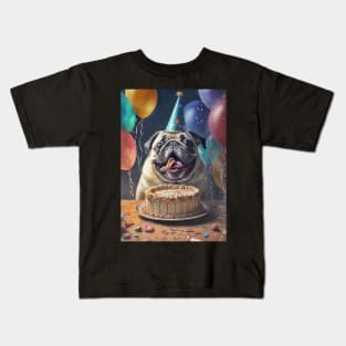 Pug Birthday Card #2 Kids T-Shirt